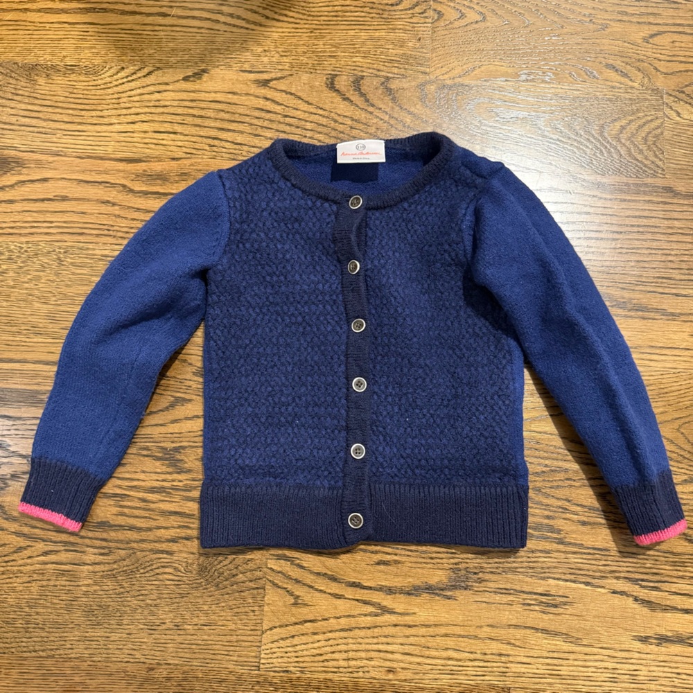 Hanna Andersson Blue Cardigan Button Down Sweater